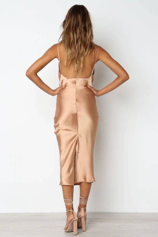 Presia Dress Gold - Petal & Pup