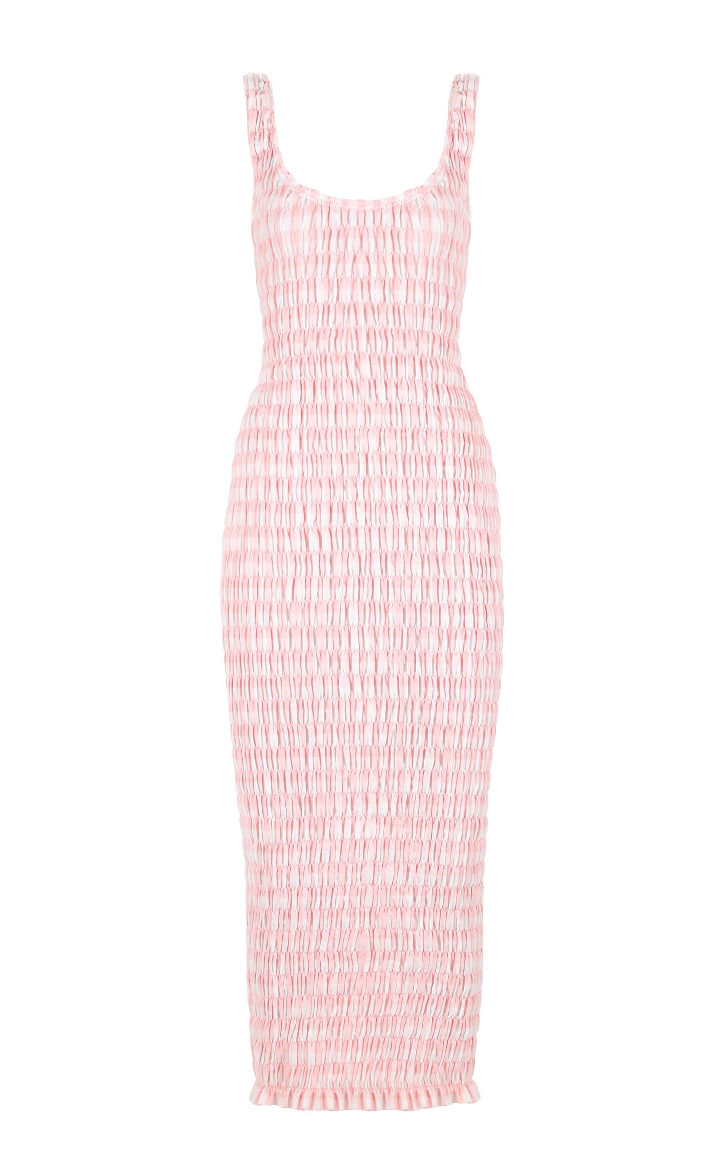 Klein Gingham Midi Dress - Ruby