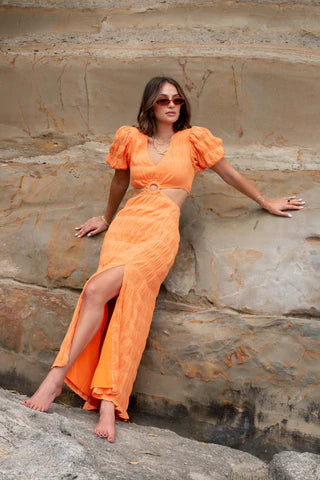 Breeze Dress in Tangerine - Ivy + Jack