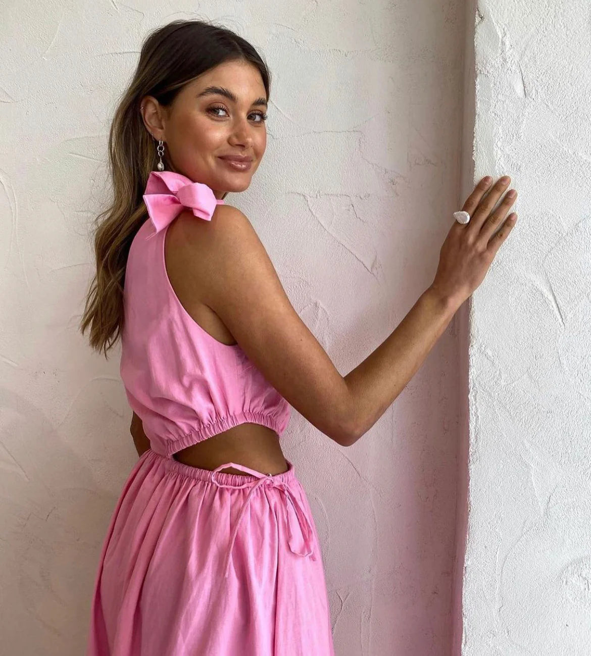 By Nicola Gabriella One-Shoulder Dress - Pink