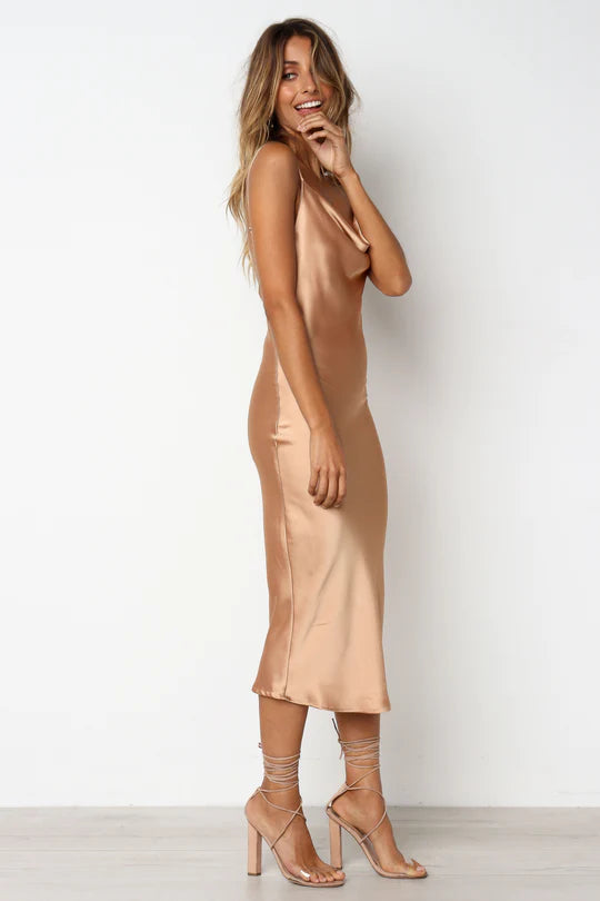 Presia Dress Gold - Petal & Pup