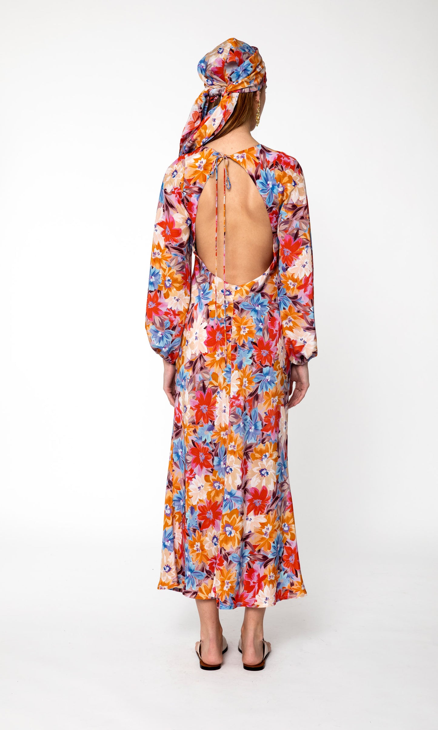 Lucy Silk Bias Dress - Ruby