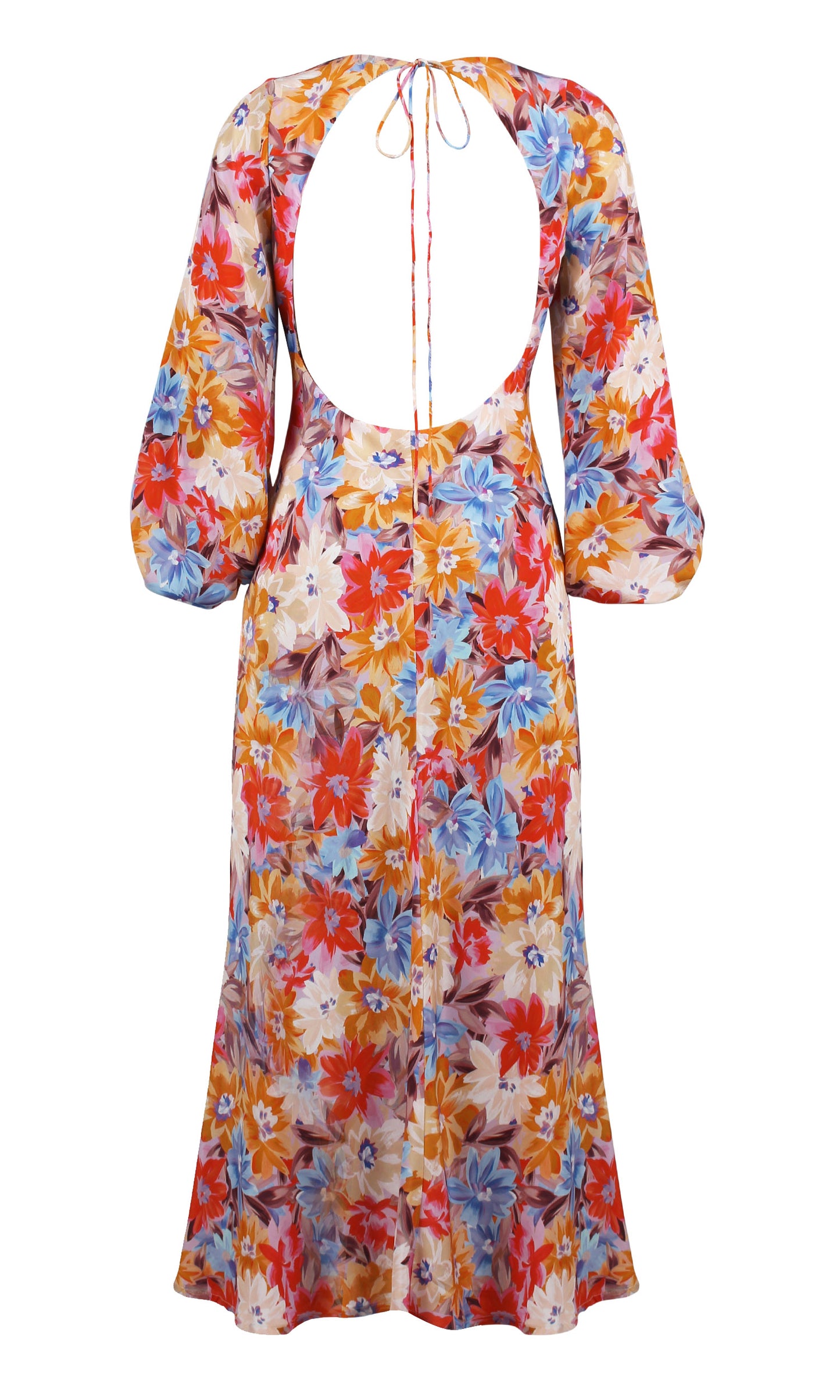 Lucy Silk Bias Dress - Ruby