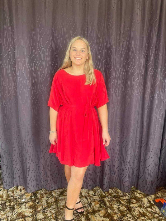 Rise Dress in Red  - Miss Crabb